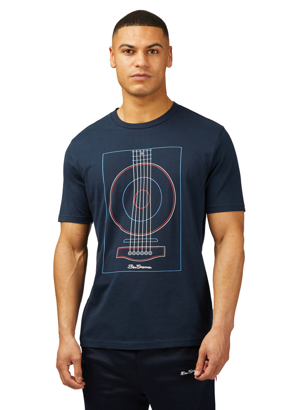 BEN SHERMAN LINEAR GUITAR PRINT TEE