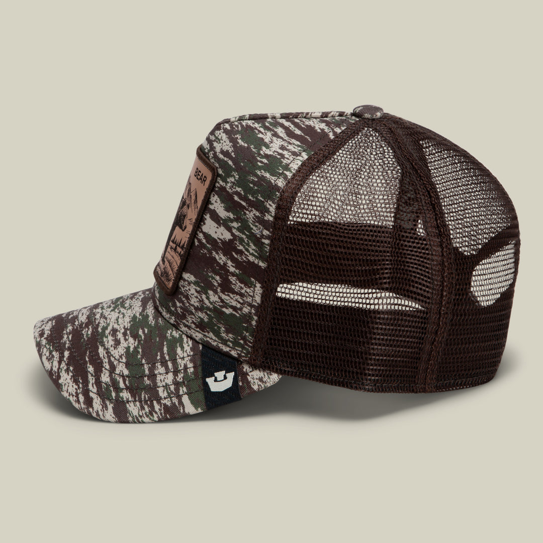 GOORIN CAMO ENGRAVED BEAR TRUCKER HAT