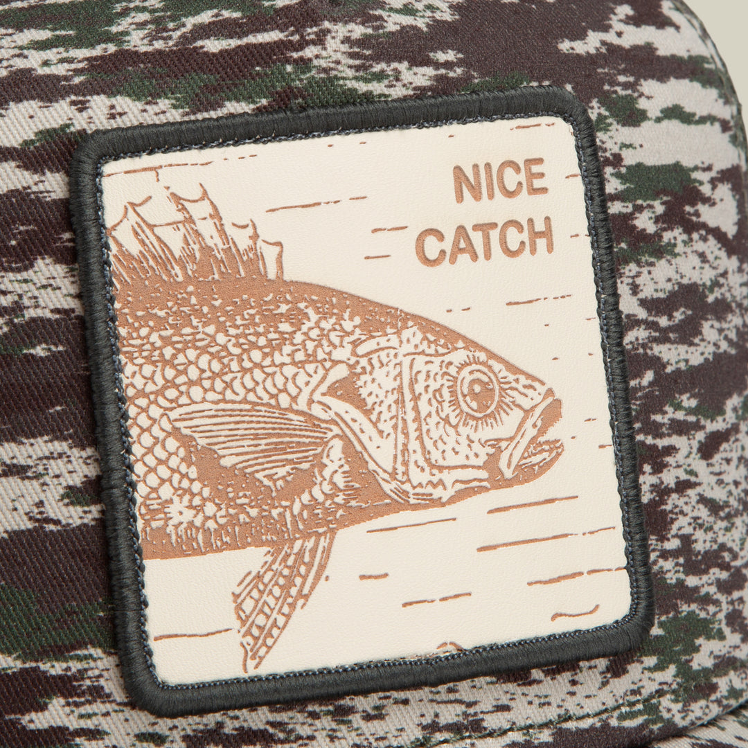 GOORIN CAMO ENGRAVED BASS TRUCKER HAT