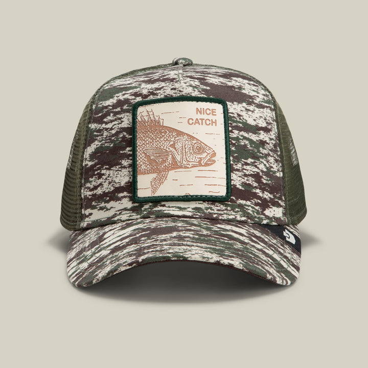 GOORIN CAMO ENGRAVED BASS TRUCKER HAT