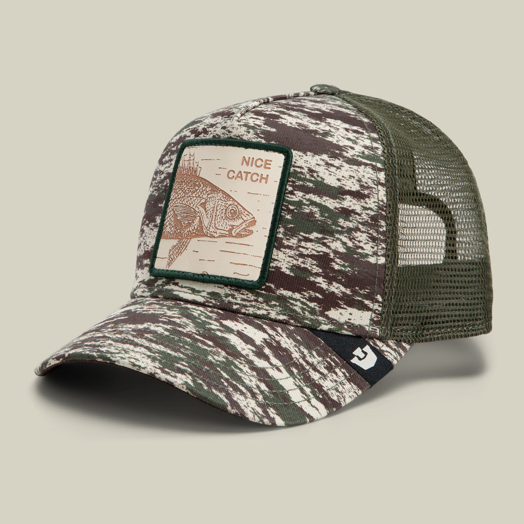 GOORIN CAMO ENGRAVED BASS TRUCKER HAT