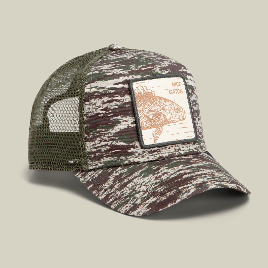 GOORIN CAMO ENGRAVED BASS TRUCKER HAT