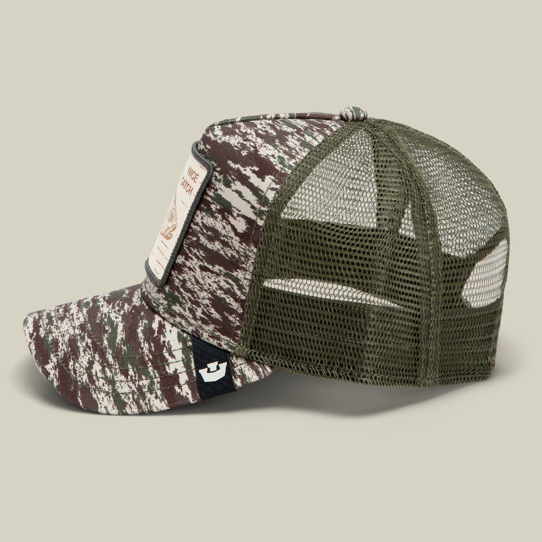 GOORIN CAMO ENGRAVED BASS TRUCKER HAT