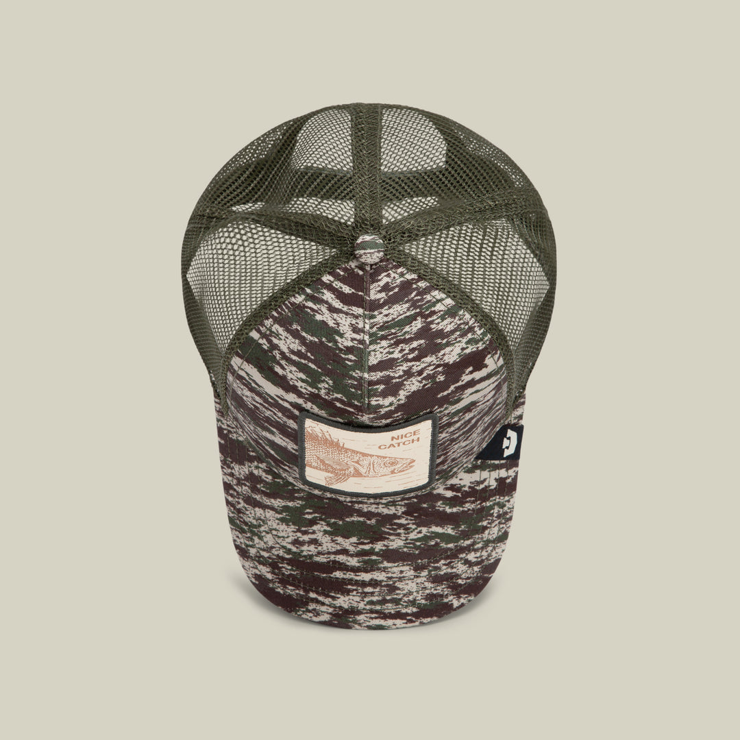 GOORIN CAMO ENGRAVED BASS TRUCKER HAT