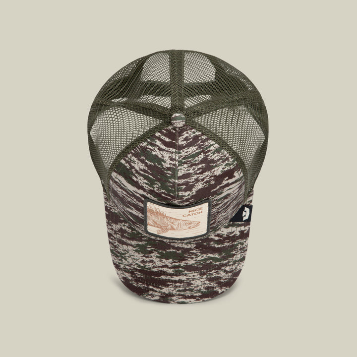 GOORIN CAMO ENGRAVED BASS TRUCKER HAT