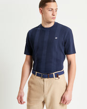 BEN SHERMAN TEXTURED VERTICAL STRIPE TEE