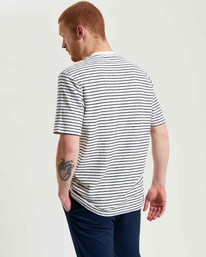 BEN SHERMAN TEXTURED STRIPE TEE
