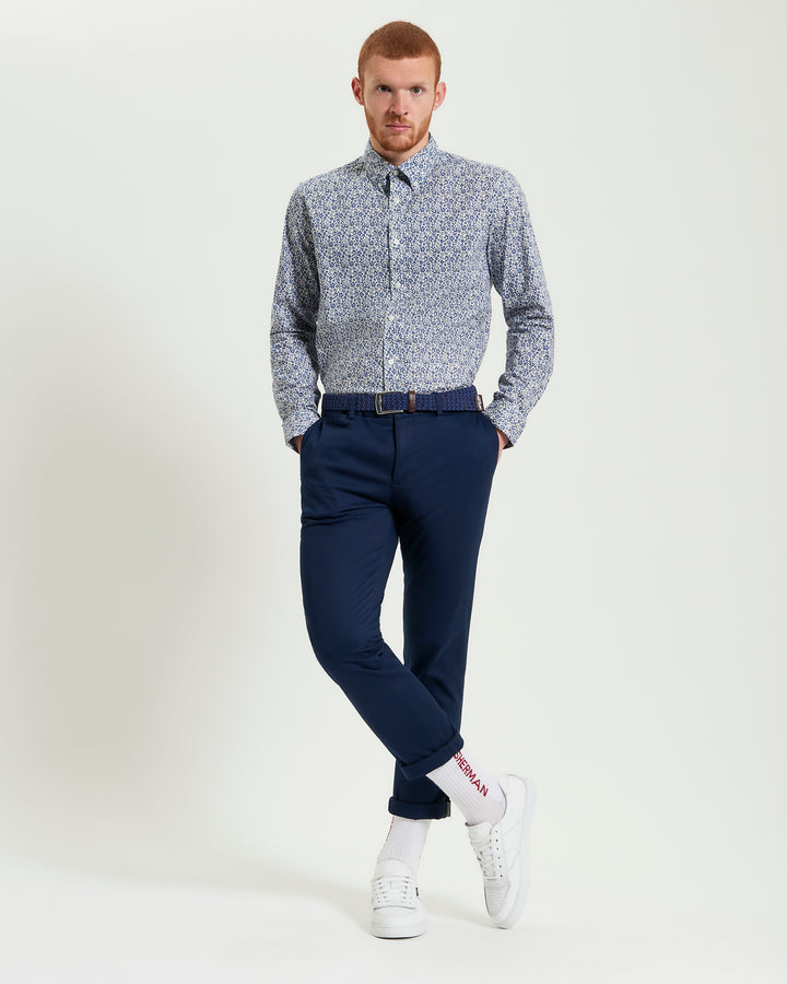 BEN SHERMAN MONO FLORAL PRINT L/S SHIRT