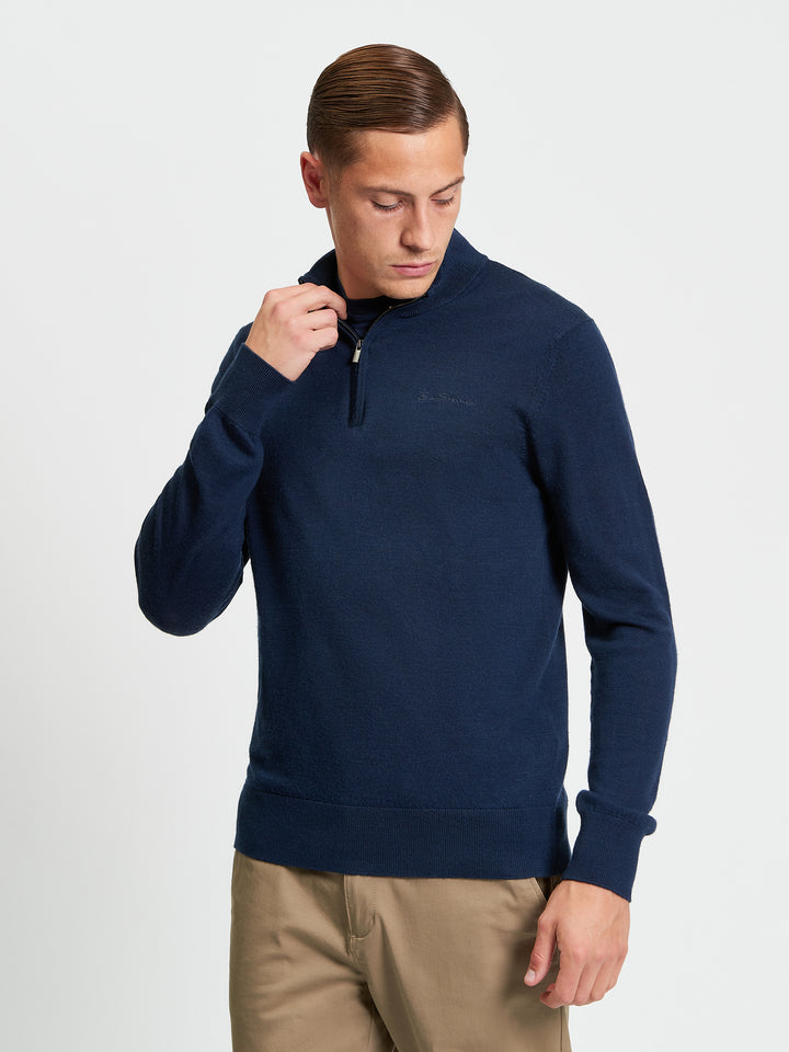 BEN SHERMAN MERINO HALF ZIP KNIT