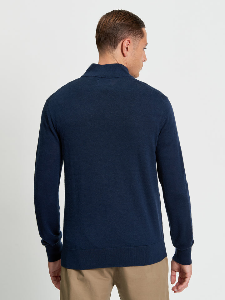 BEN SHERMAN MERINO HALF ZIP KNIT