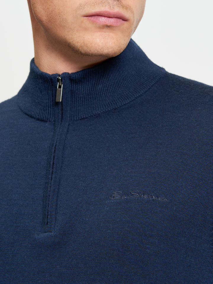 BEN SHERMAN MERINO HALF ZIP KNIT
