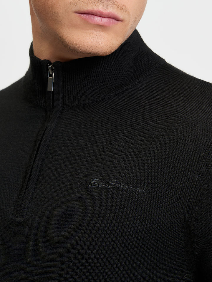 BEN SHERMAN MERINO HALF ZIP KNIT