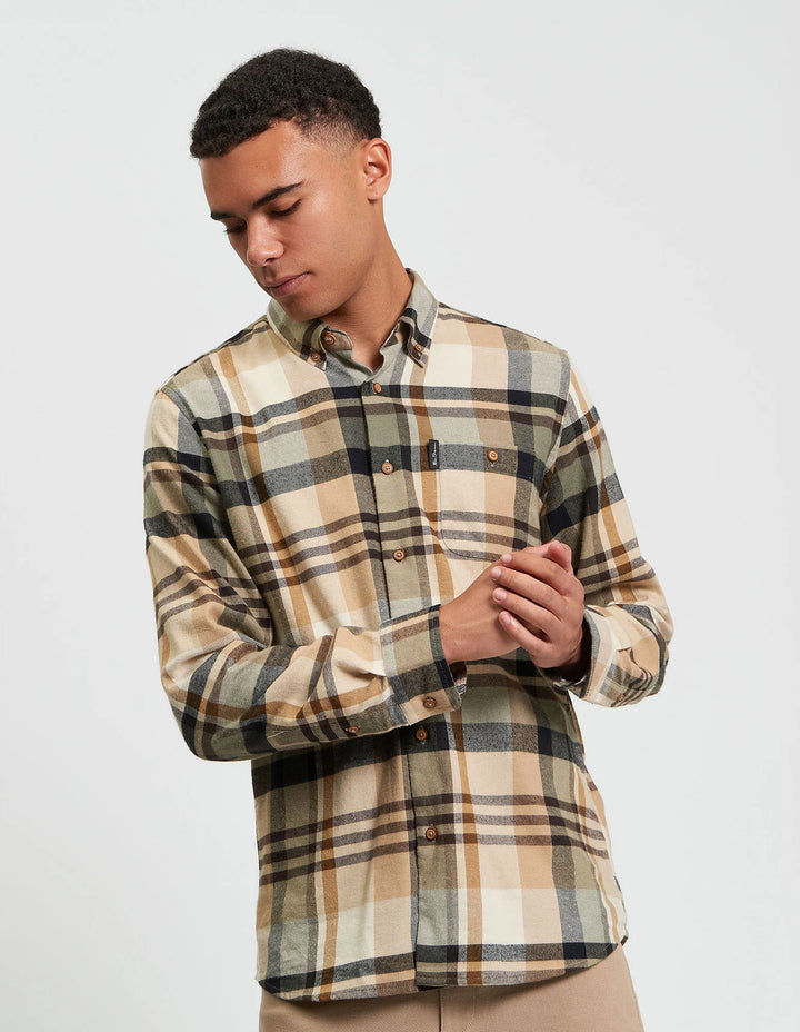 BEN SHERMAN BRUSHED CHECK LS SHIRT