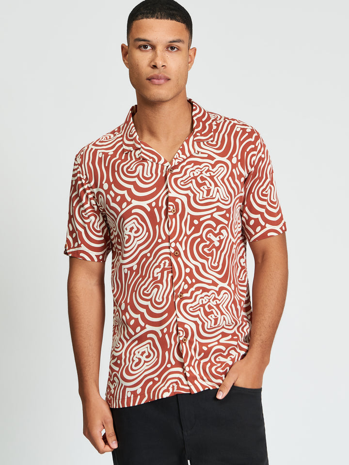 BEN SHERMAN DANCER GEO S/S SHIRT