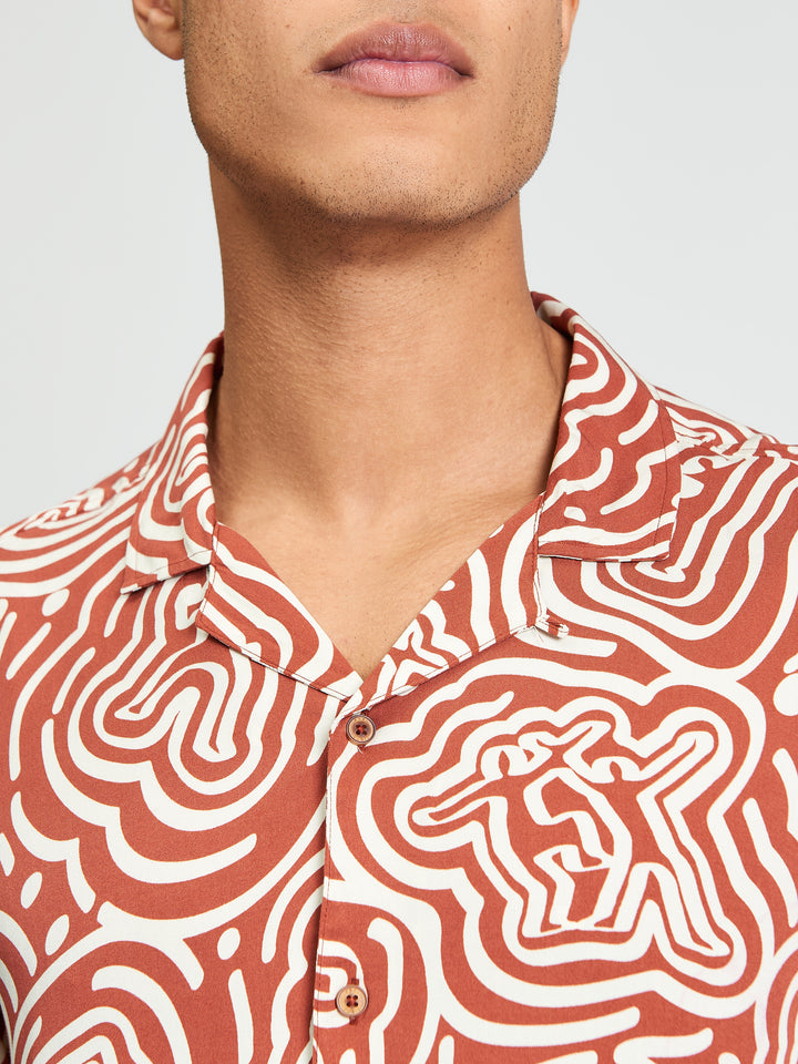 BEN SHERMAN DANCER GEO S/S SHIRT