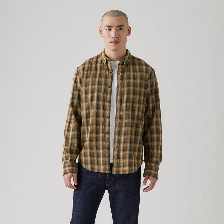 LEVI'S AUTHENTIC BUTTON DOWN YURI PLAID KELP *ONLINE ONLY*