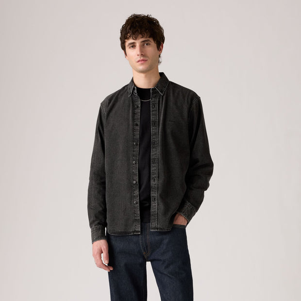 LEVI'S AUTHENTIC BUTTON DOWN GIZMO WASHED BLACK