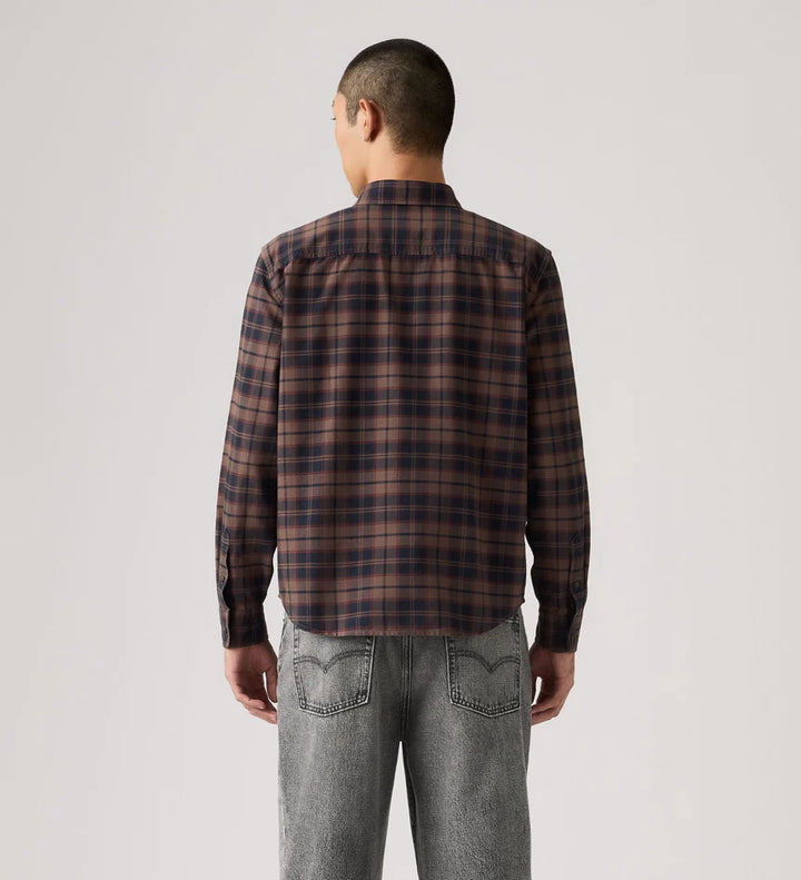LEVI'S AUTHENTIC BUTTON DOWN CHOCOLATE PLAID