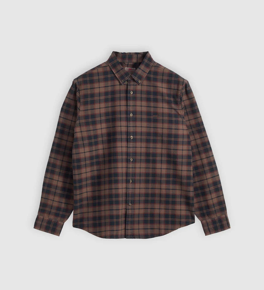 LEVI'S AUTHENTIC BUTTON DOWN CHOCOLATE PLAID