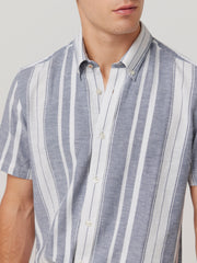 BEN SHERMAN TEXTURED STRIPE SS MOD SHIRT