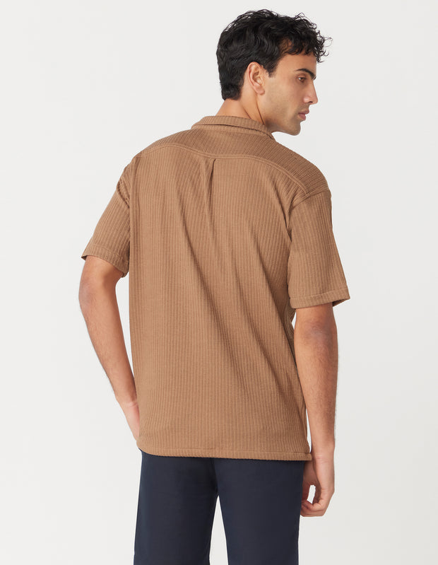 BEN SHERMAN STRIPE KNIT SS RELAXED SHIRT