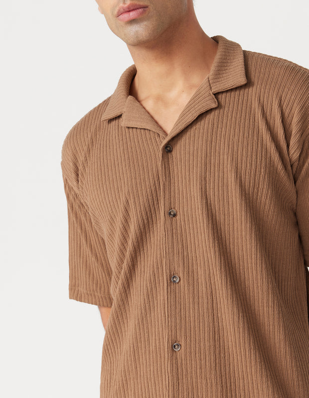 BEN SHERMAN STRIPE KNIT SS RELAXED SHIRT