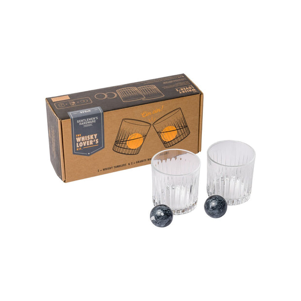 GENTLEMEN'S HARDWARE TUMBLER & WHISKEY STONE SET