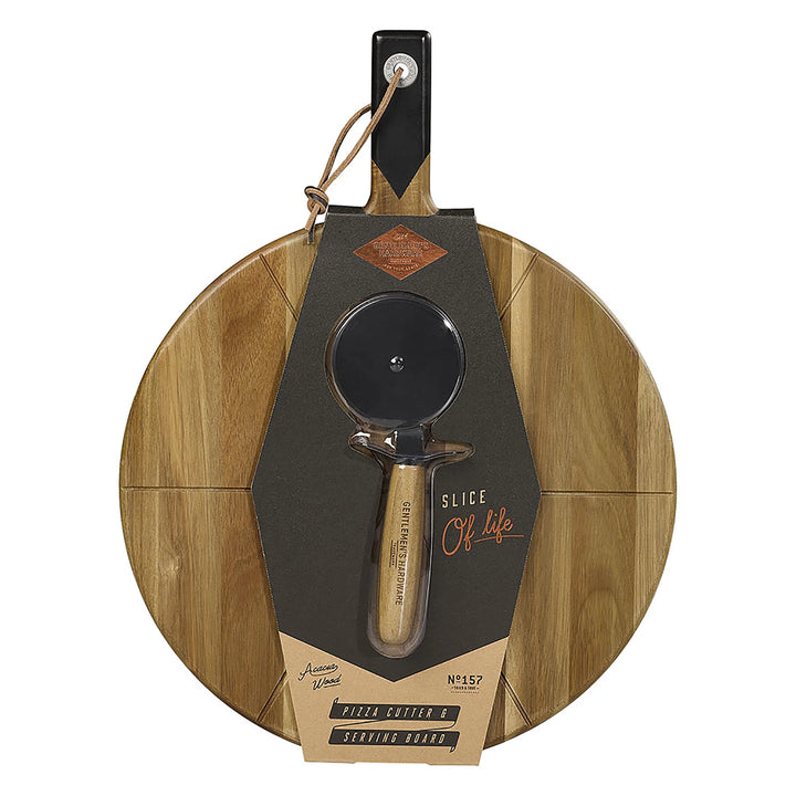 GENTLEMEN'S HARDWARE PIZZA CUTTER & SERVING BOARD