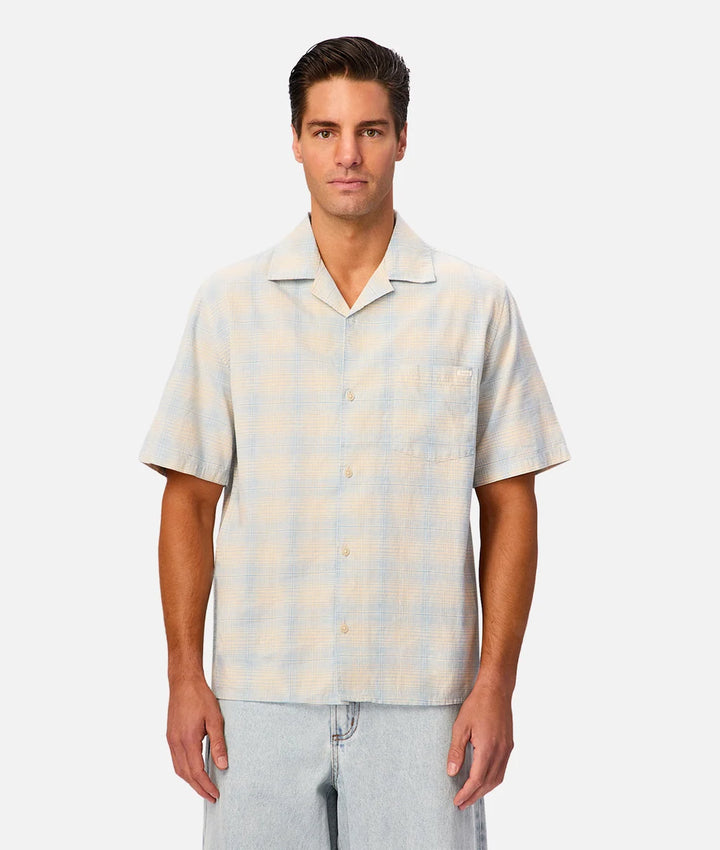 INDUSTRIE THE STONE/SKY CHECK S/S SHIRT