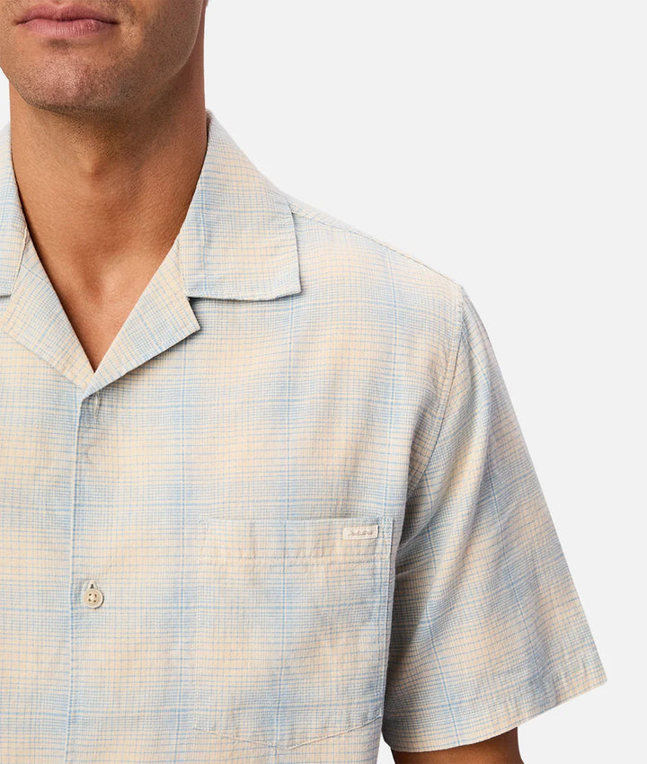 INDUSTRIE THE STONE/SKY CHECK S/S SHIRT