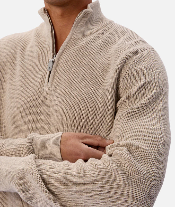 INDUSTRIE THE NEW ENGLAND ZIP NECK KNIT