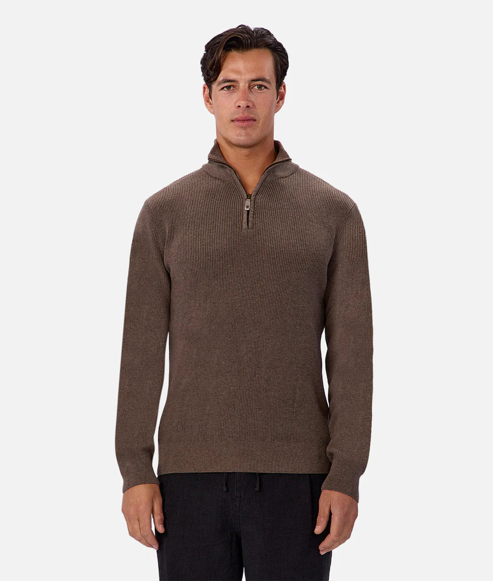 INDUSTRIE THE NEW ENGLAND ZIP NECK KNIT