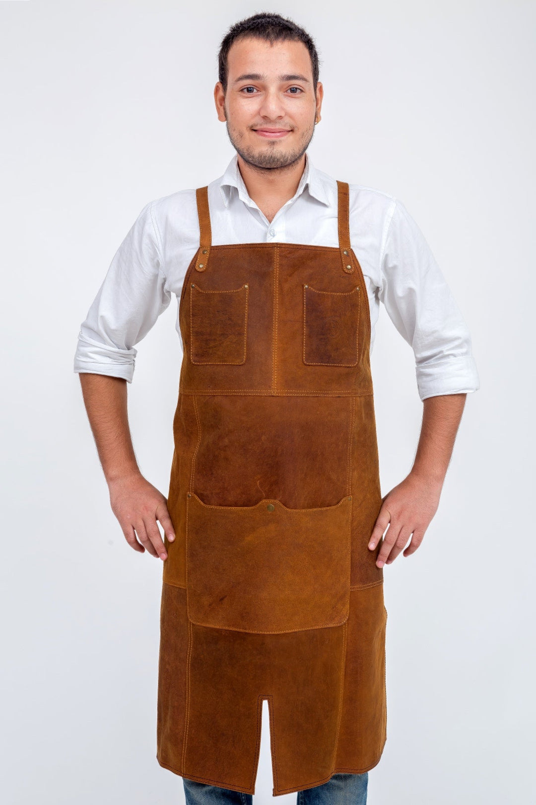 INDEPAL OLIVER LEATHER APRON