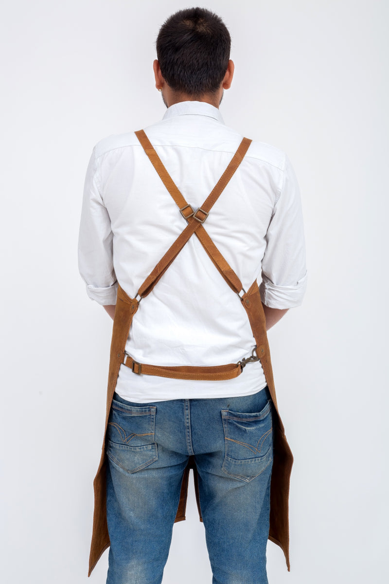 INDEPAL OLIVER LEATHER APRON