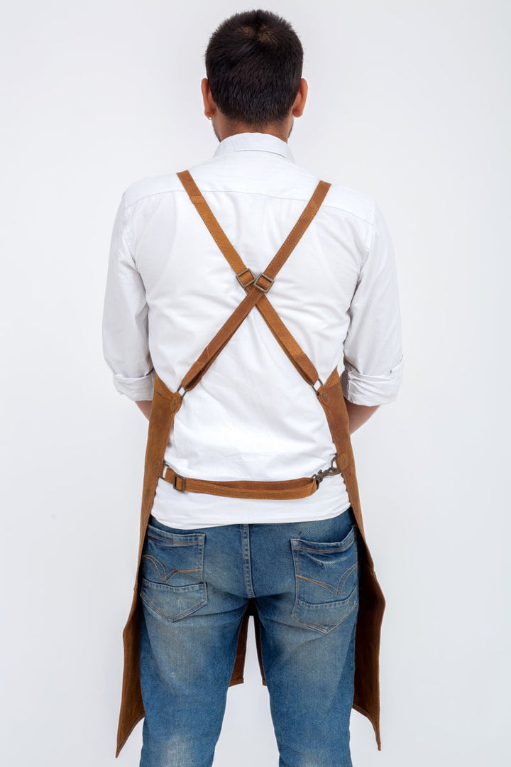 INDEPAL OLIVER LEATHER APRON