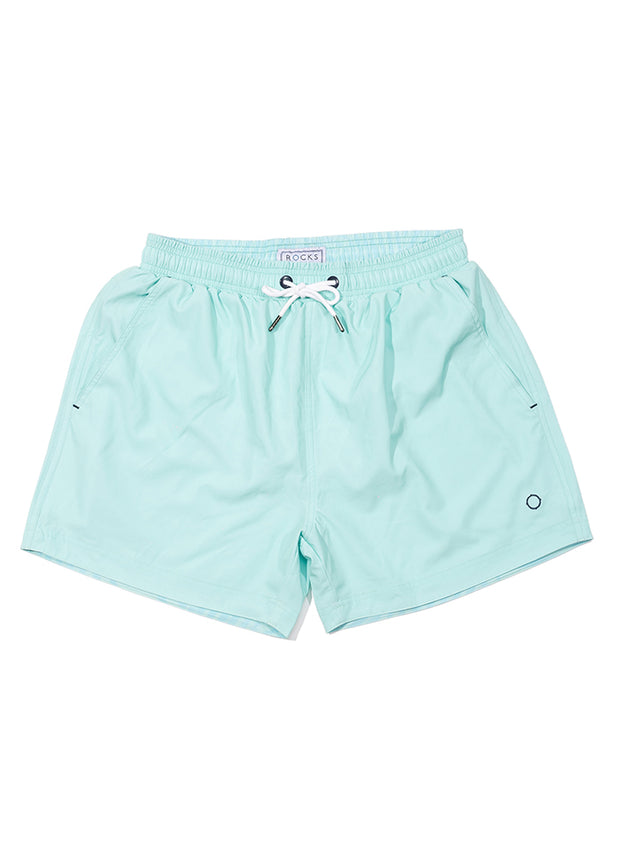 THE ROCKS PUSH BALMORAL AQUA SWIM SHORT