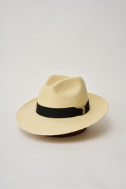 CAMILO CLASSIC PANAMA HAT NATURAL BLACK