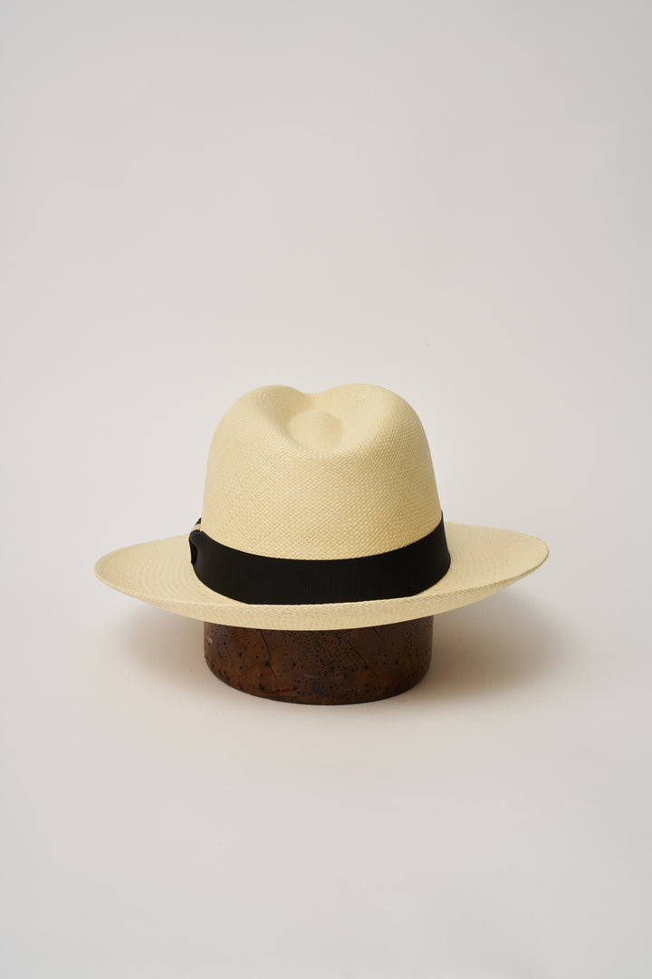 CAMILO CLASSIC PANAMA HAT NATURAL BLACK