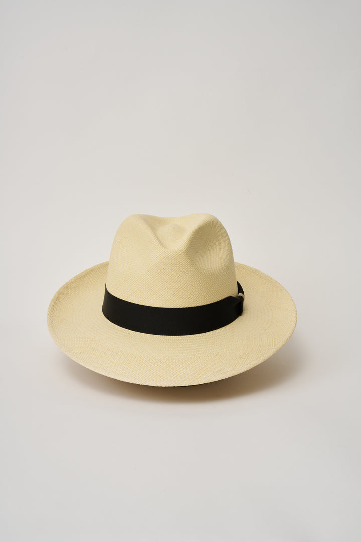 CAMILO CLASSIC PANAMA HAT NATURAL BLACK