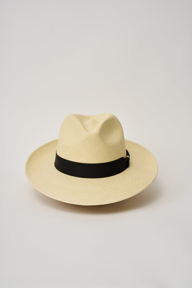 CAMILO CLASSIC PANAMA HAT NATURAL BLACK