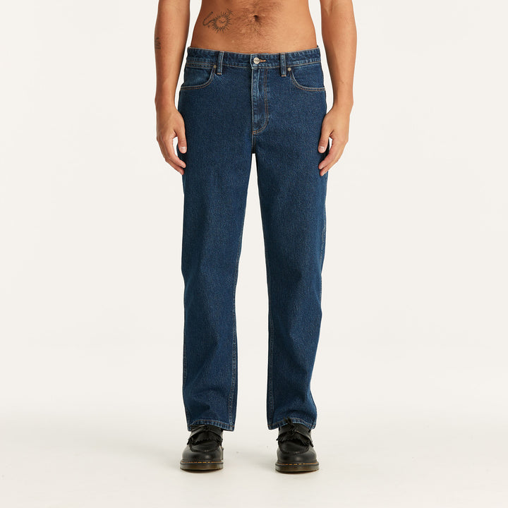 WRANGLER EAZY STRAIGHT PITTED INDIGO *ONLINE ONLY*