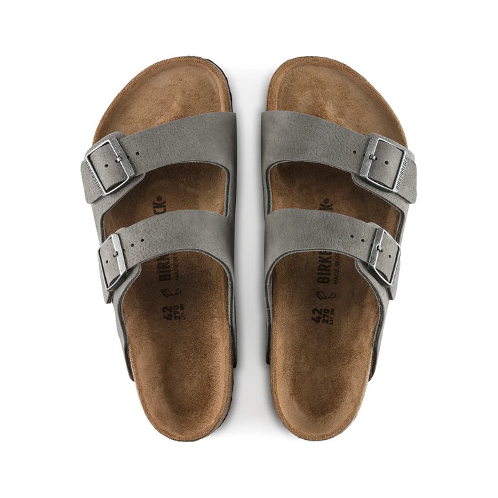 BIRKENSTOCK ARIZONA DESERT BUCK WHALE GREY LEATHER