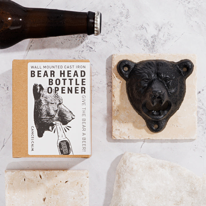 CANCEL CALM BEAR HEAD BOTTLE OPENER