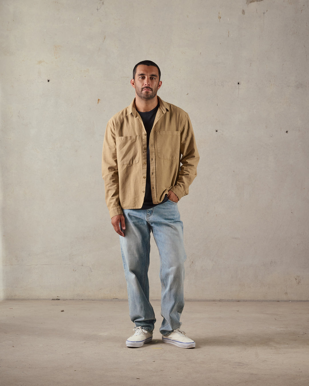 MCTAVISH LINEN BOXY LONG SLEEVE SHIRT
