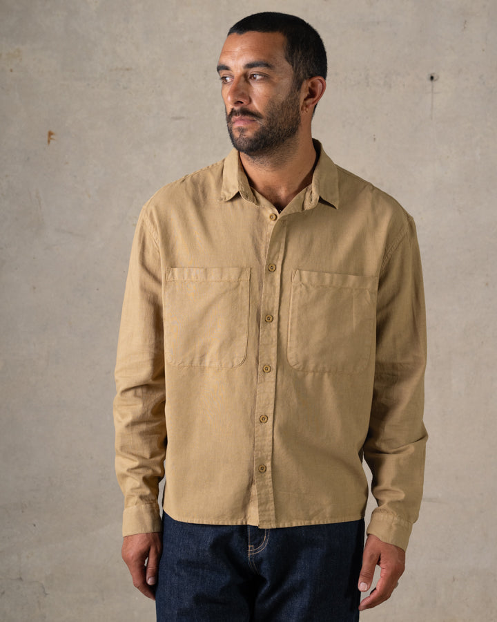 MCTAVISH LINEN BOXY LONG SLEEVE SHIRT