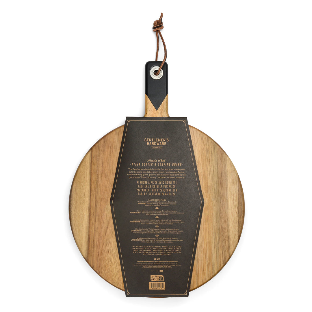 GENTLEMEN'S HARDWARE PIZZA CUTTER & SERVING BOARD