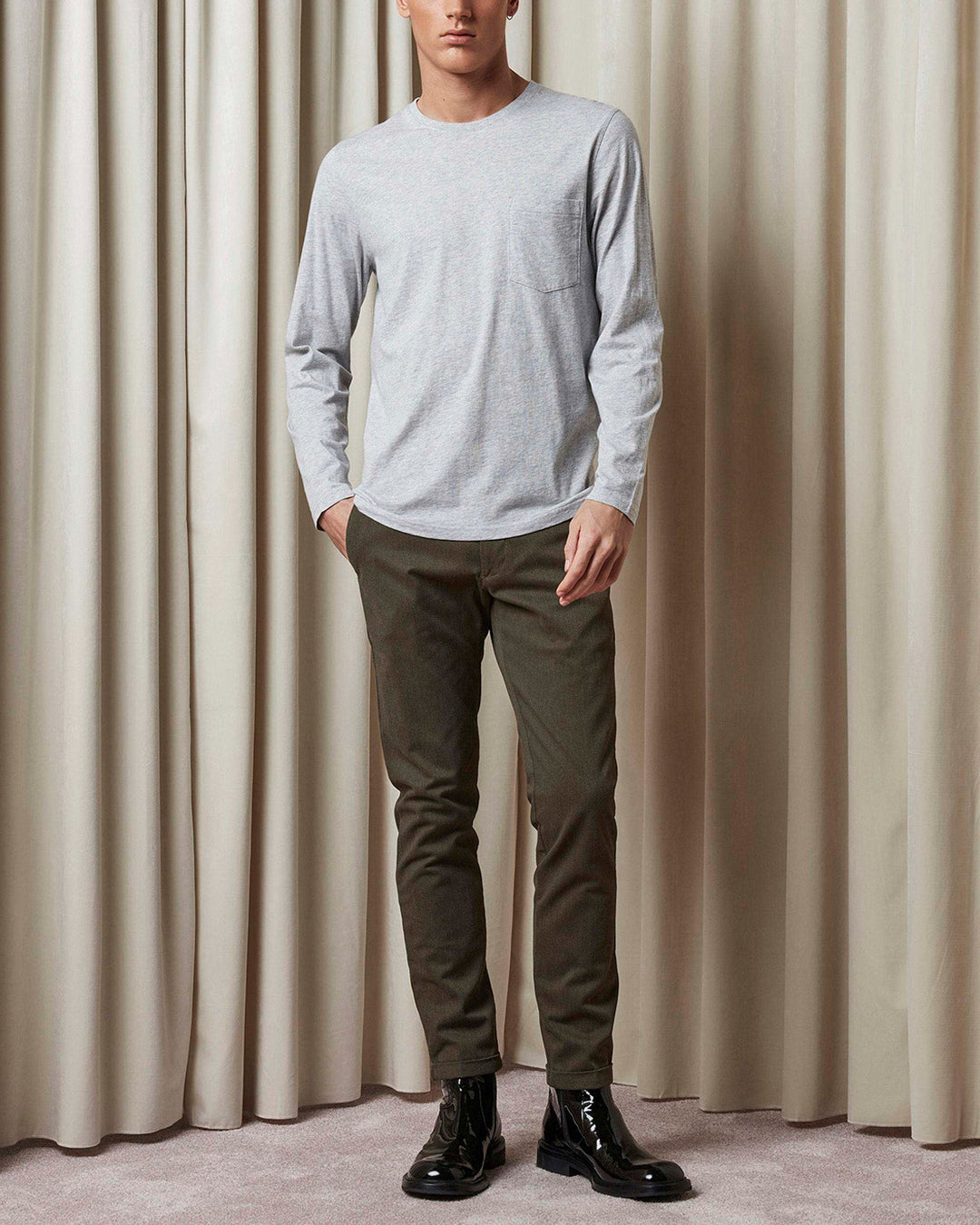 NN07 LONG SLEEVE PIMA TEE 3208