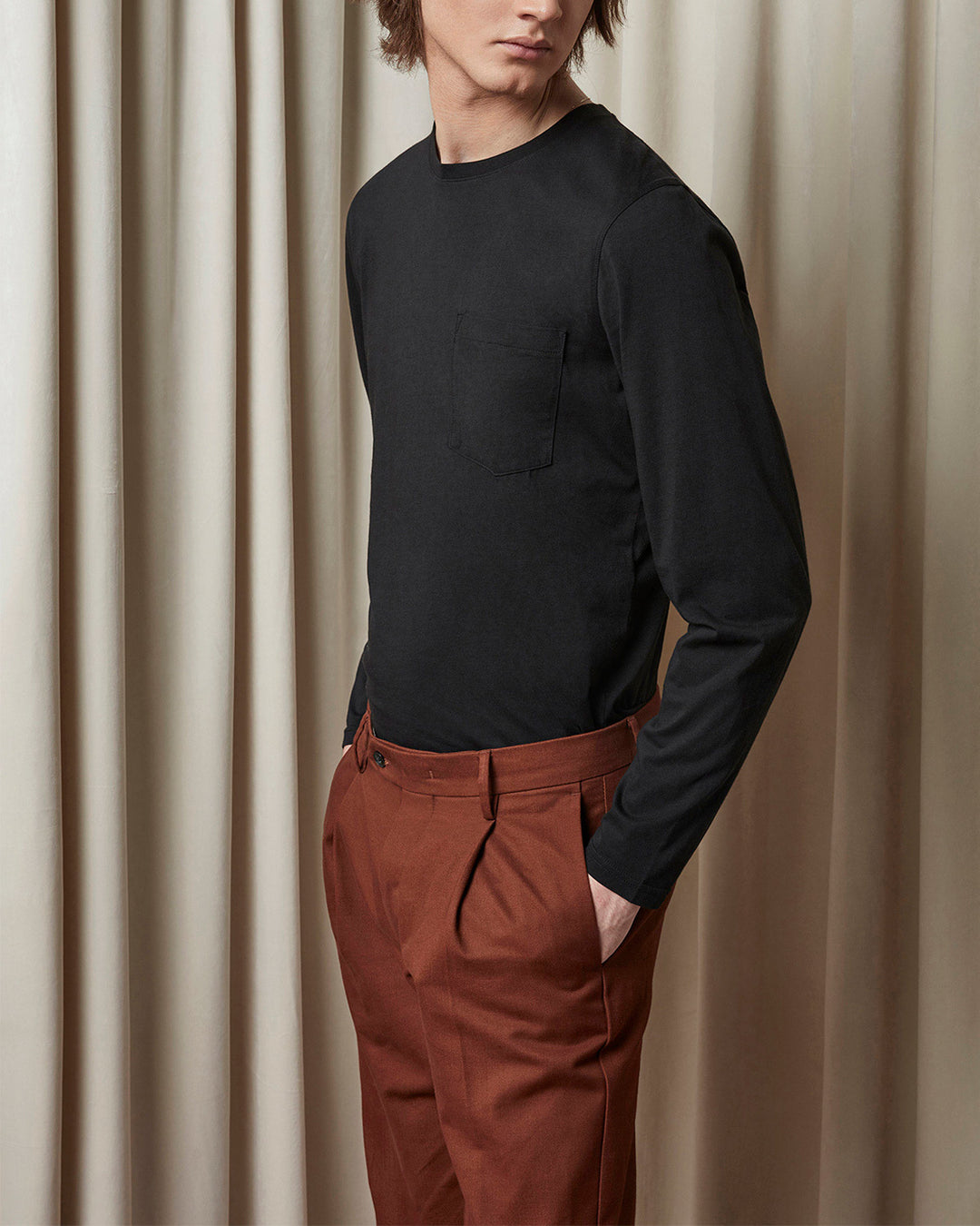 NN07 LONG SLEEVE PIMA TEE 3208