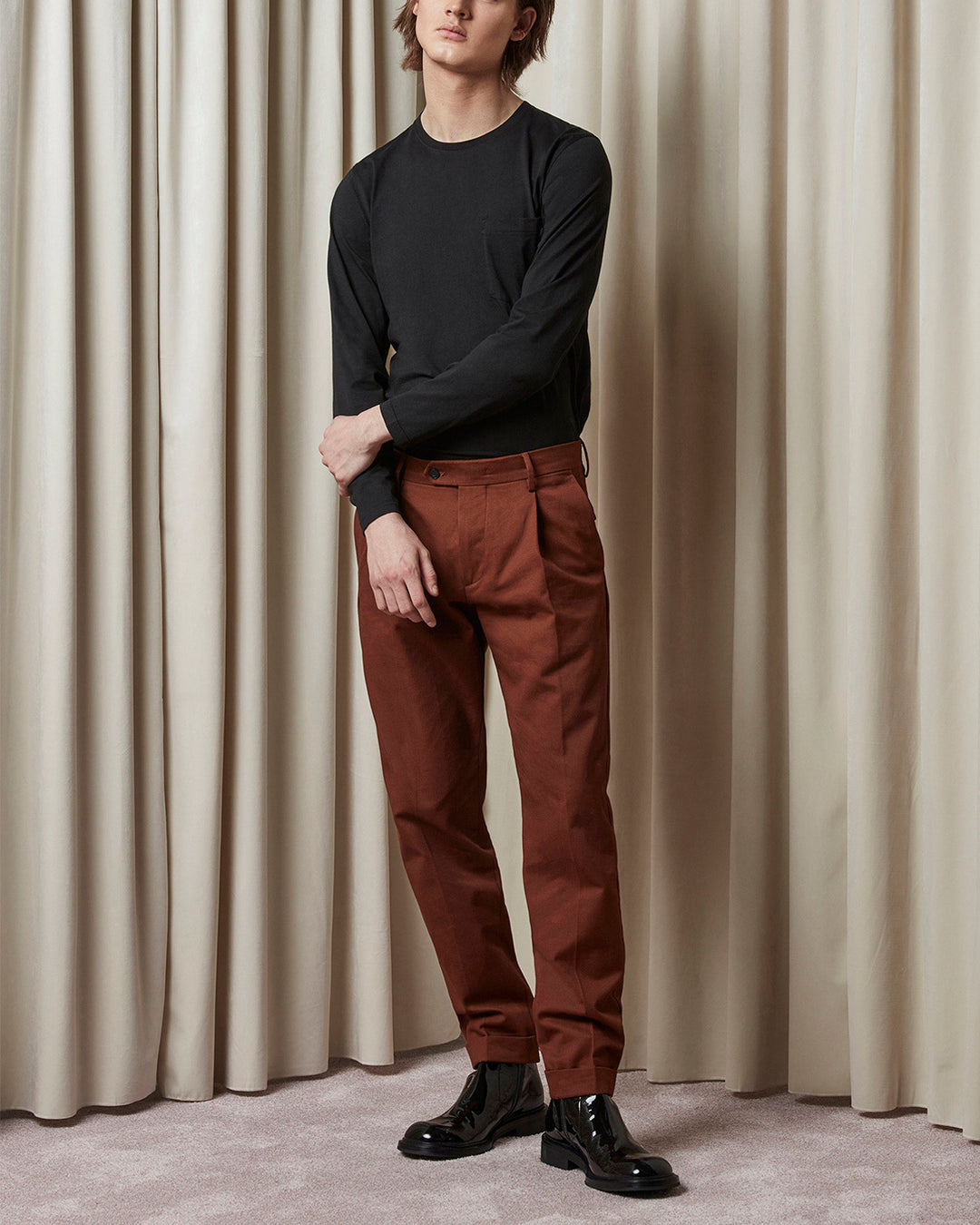 NN07 LONG SLEEVE PIMA TEE 3208