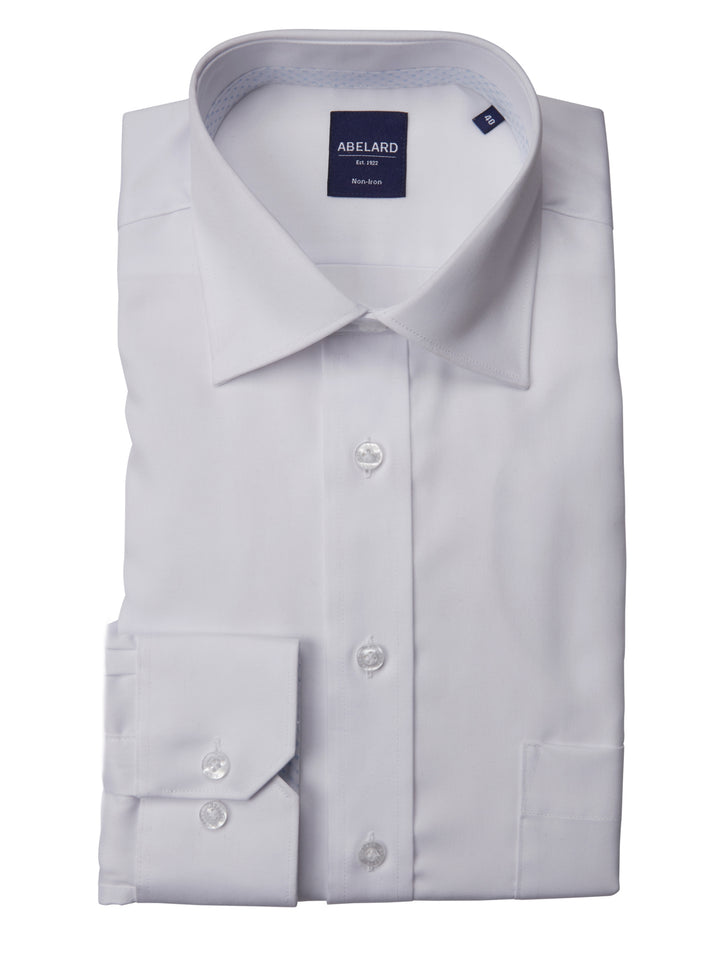 Abelard super non iron twill classic fit white